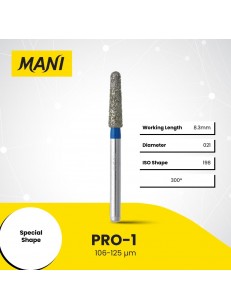 Mani Diamond Burs - Procera, Medium, 5Pcs/PK, MDBPRO-1
