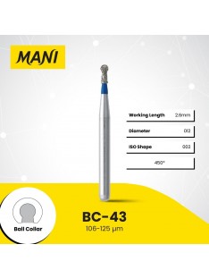 Mani Diamond Bur - Ball Collar, Medium, 5Pcs/PK, MDBBC-43
