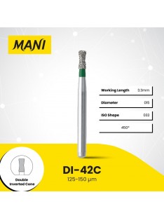 Mani Diamond Burs - Double Inverted Cone, Coarse, 5Pcs/PK, MDBDI-42C