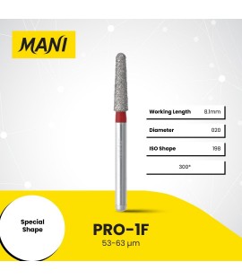 Mani Diamond Bur - Procera, Fine, 5Pcs/PK, MDBPRO-1F 