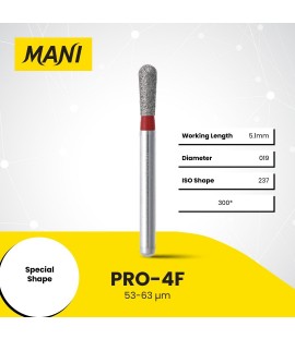 Mani Diamond Bur - Procera, Fine, 5Pcs/PK, MDBPRO-4F