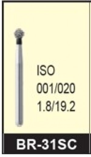 Mani Diamond Bur, Round , BR-31SC , Super-Coarse, 5pcs/pk