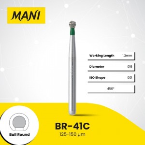 Mani Diamond Burs - Ball Round, Coarse, 5Pcs/Pk, MDBBR-41C