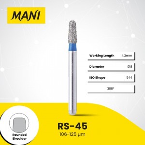 Mani Diamond Bur - Rounded Shoulder Medium, 5Pcs/PK, MDBRS-45