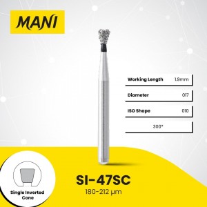 Mani Diamond Bur - Single Inverted Cone, Super-Coarse, 5pcs/pk, MDBSI-47SC