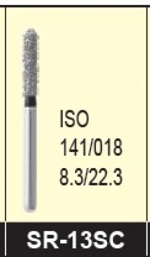 Mani Diamond Burs - Round Edge Cylinder, SR-13SC, Super-Coarse, 5pcs/pk
