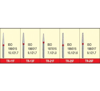 Mani Diamond Burs - Round End Taper, Fine, 5Pcs/PK